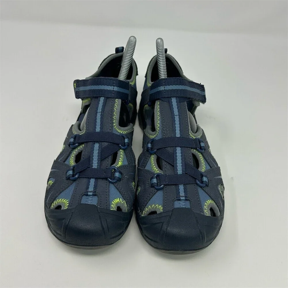 Merrell Hydro Hiker Sandals Unisex Kids Navy Green Closed Toe Water Shoes Size 6